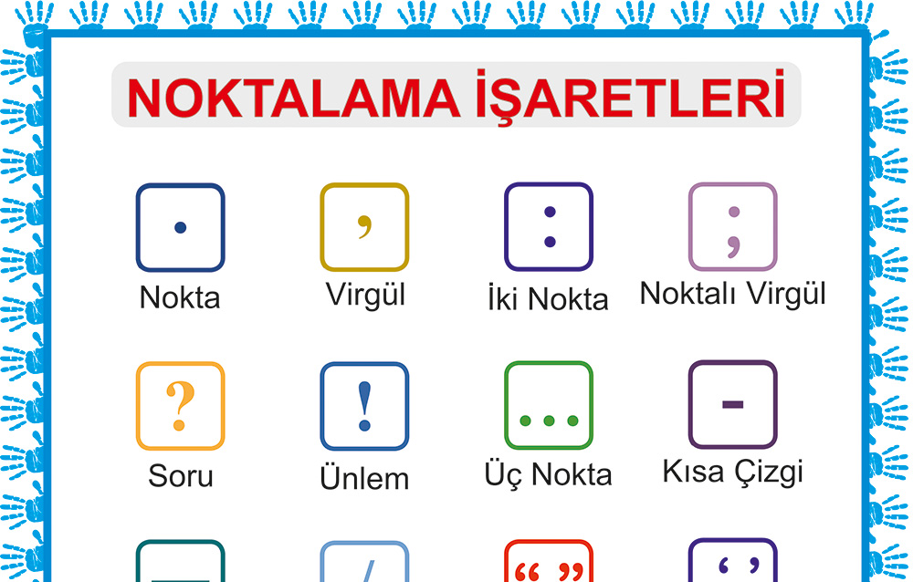 Noktalama İşaretleri ve Simgeler - Türkçe Sınıf/Duvar Afişi