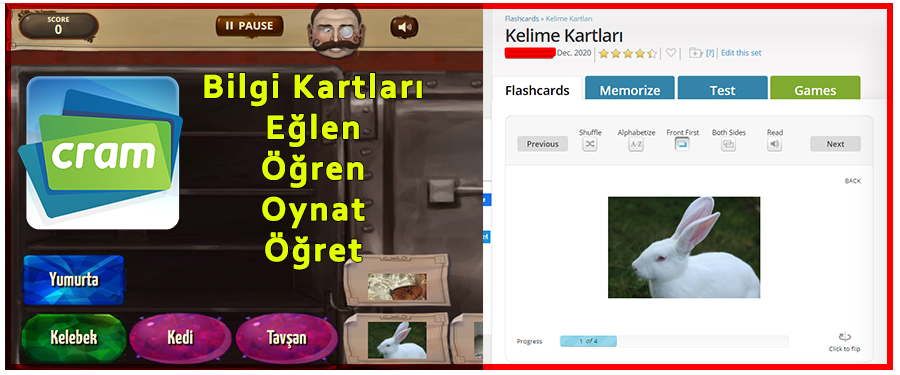 Cram – Bilgi kartları ile eğlen, öğren, öğret