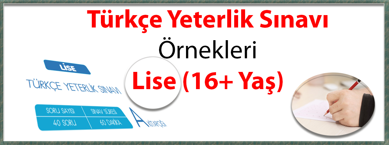 Türkçe Yeterlik Sınavı - Lise (16+ Yaş)