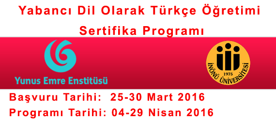 Yabancı Dil Olarak Türkçe Öğretimi Sertifika Programı