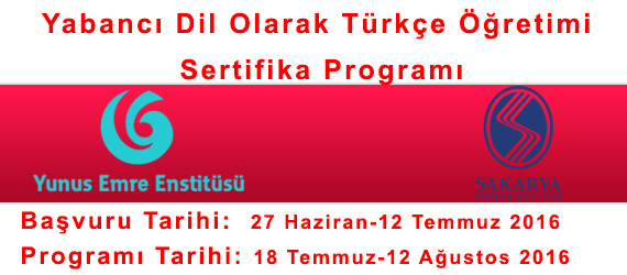 Yabancı Dil Olarak Türkçe Öğretimi Sertifika Programı