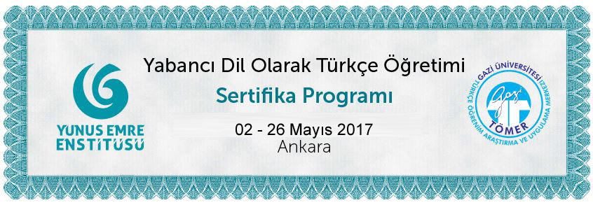 Yabancı Dil Olarak Türkçe Öğretimi Sertifika Programı